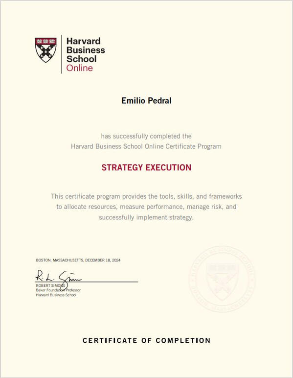 Harvard Business School - Strategy Execution