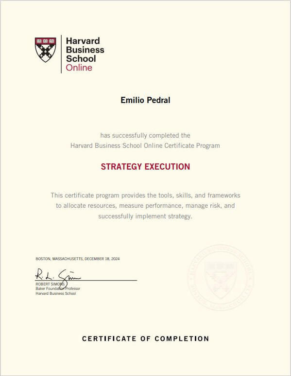 Harvard Business School - Strategy Execution